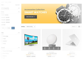 Modern Ajax Shop - One of Wolmart main features